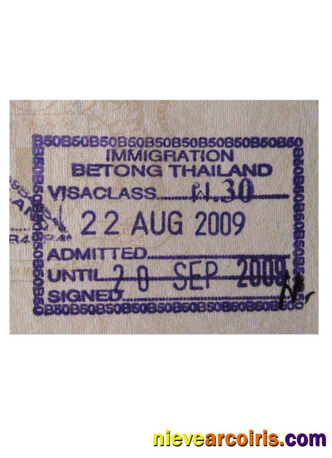 THAILAND VISA STAMP